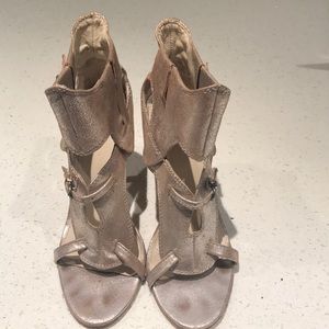 Summer High heels, 38, silver/gold